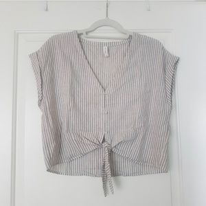 Gentle fawn linen blend top sz.S
